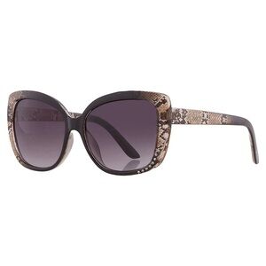 Guess Women's Snakeskin-Print Oversized Sunglasses in Brown and Black